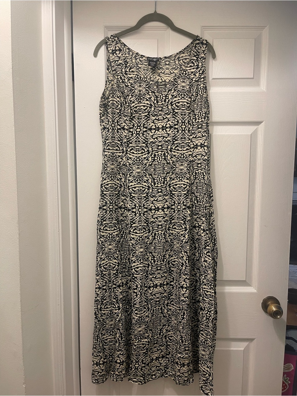 Lord & Taylor Abstract Print Rayon Maxi Dress Medium